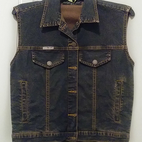 VINTAGE CHIC! BABY PHAT JEAN VEST - Picture 1 of 2